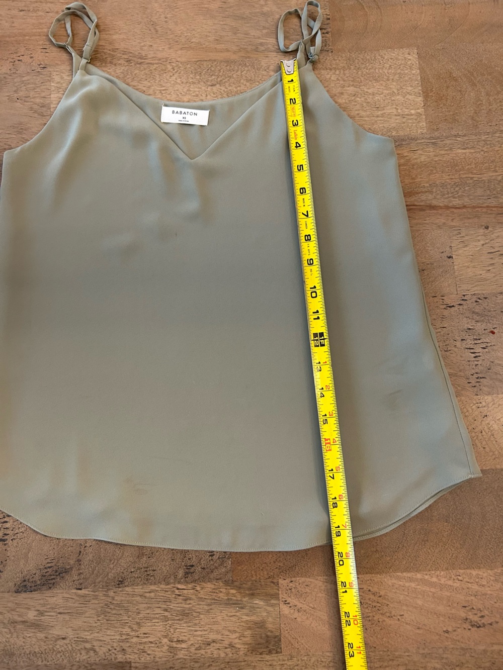 Babaton Sage Green Silk-Feel V-Neck Tank - Picture 6 of 6